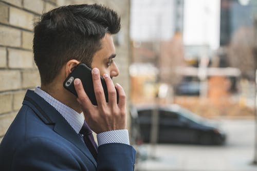 man using phone